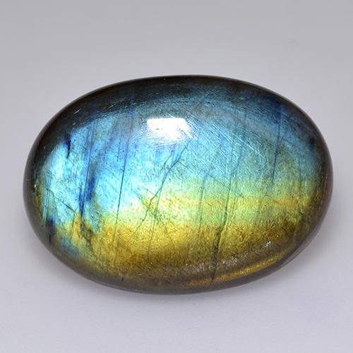 Spectrolite Gemstone in 24.7 x 17.5 mm Size for Sale, Spectrolite Stone in Multicolor Color