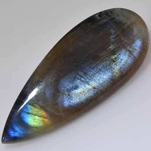 Multicolore Spectrolite Gem - 27.5ct Cabochon pera (ID: 512203)