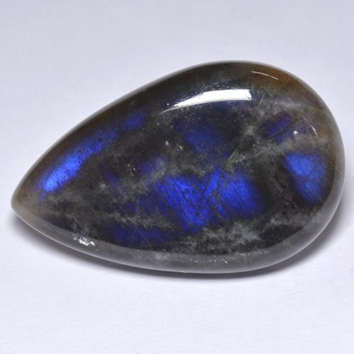Multicolor Espectrolita Gema - 12.3ct Cabujón Pera (ID: 513069)