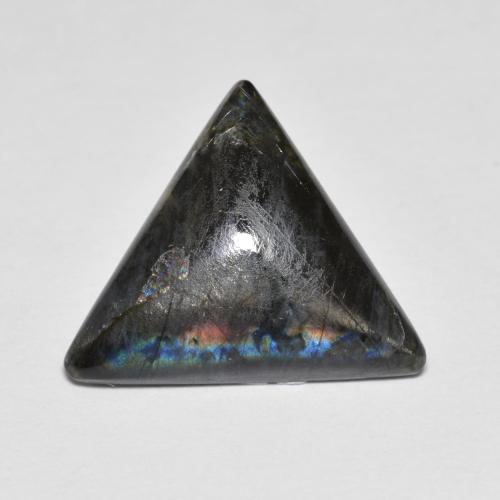 Multicolor Spectrolite Gem - 4.1ct Trillion Cabochon (ID: 591652)