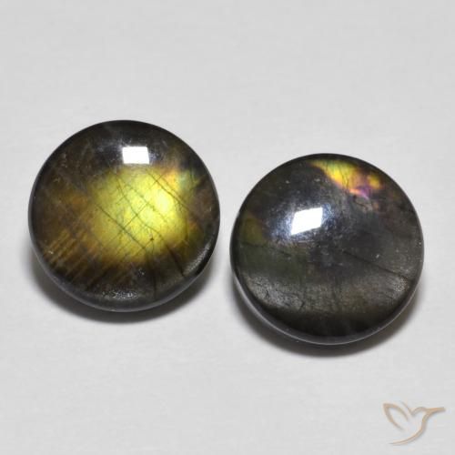 3.53 ct Multicolor Spectrolite, 8.3 mm Round Cut From Finland, Photo A