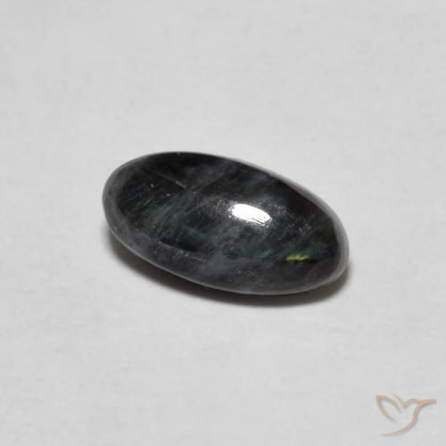 0.71 ct Multicolor Spectrolite Stone, Natural Spectrolite in Oval Cabochon Shape for Sale