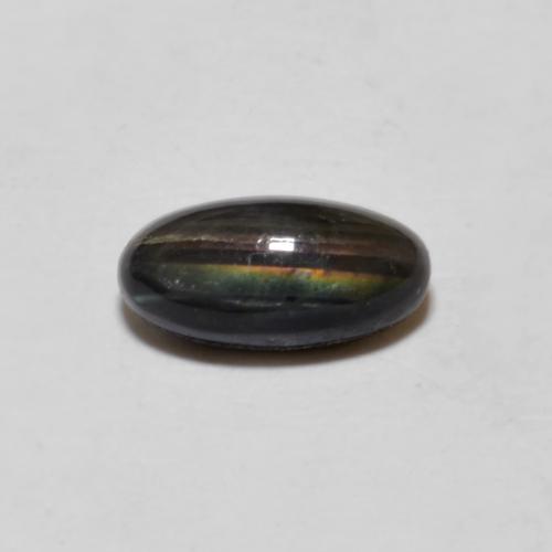 0,75 ct ovaler mehrfarbiger Spektrolith aus Finnland, Größe 8,2 x 4,1mm, Garantiert natürlicher Edelstein, Opaque Reinheit, 1 Stück Spektrolith in Mehrfarbig Farbe, Mohs-Härte von 6 - 6,5, Photo A