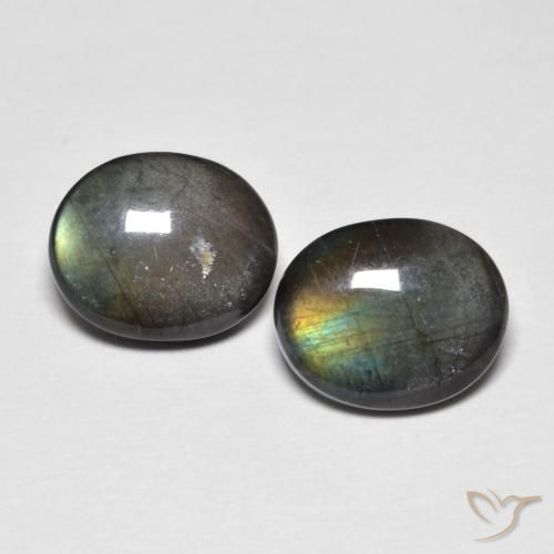 4.35 ct Multicolor Spectrolite, 10.1 x 8.2 mm Oval Cut From Finland, Photo A