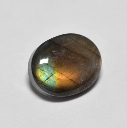 2.20 ct Multicolor Spectrolite Gemstone, Spectrolite Gem in Oval Cabochon Shape for Sale.
