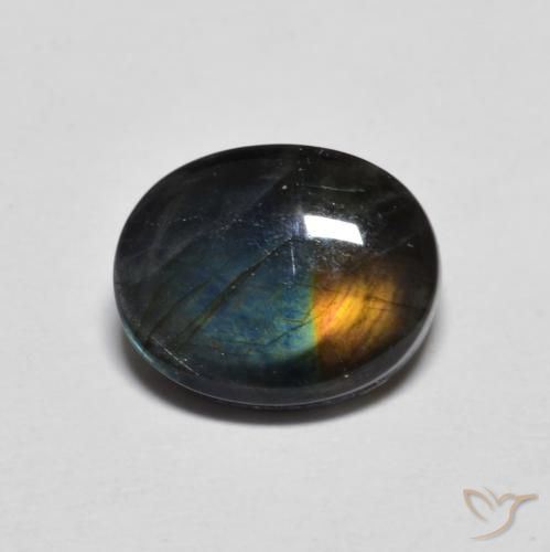 2.23 ct Multicolor Spectrolite, 10 x 8.1 mm Oval Cut From Finland, Photo A