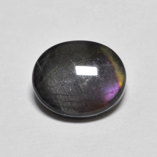 2.36 ct Multicolor Spectrolite Stone, Natural Spectrolite in Oval Cabochon Shape for Sale