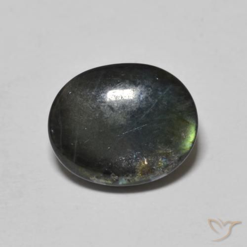 2.12 ct Multicolor Spectrolite Stone, Natural Spectrolite in Oval Cabochon Shape for Sale