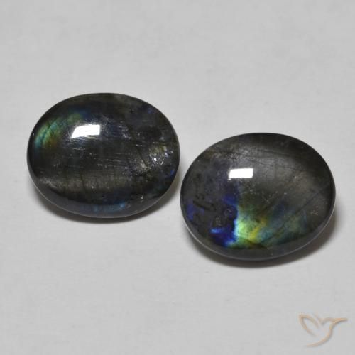 4.15 ct Oval Spectrolite, 10.1 x 8.3 mm From Finland, Photo A