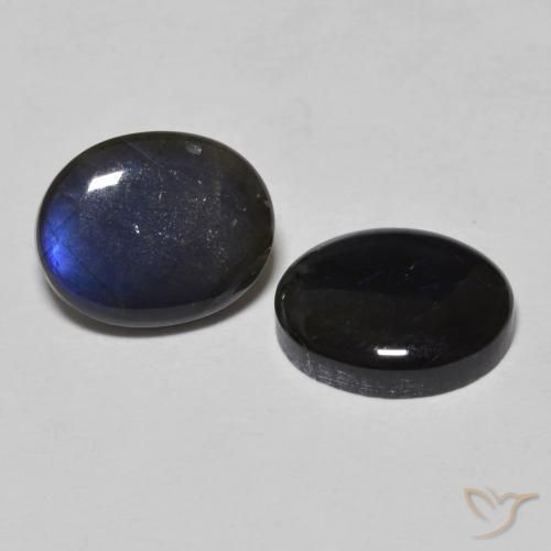 4.24 ctw Multicolor Spectrolite Stones, Natural Spectrolite in Oval Cabochon Shape for Sale