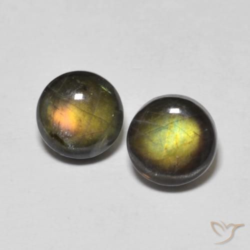1.96 ct Round Spectrolite, 6.2 mm From Finland, Photo A