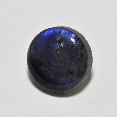 Spettrolite Cabochon rotondo da 1,6 ct dalla Finlandia, dimensione 7,9mm, purezza Opaque, pietra preziosa naturale non trattati, Spettrolite 1pc in colore Multicolore, durezza Mohs di 6 - 6,5, ID prodotto: 648674, Photo A