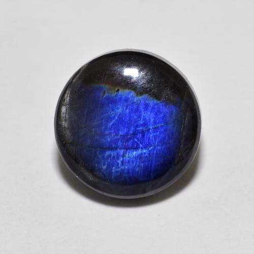 Spettrolite multicolore taglio rotondo da 1,67 ct dalla Finlandia, dimensione 8,2mm, pietra preziosa naturale non trattati , purezza Opaque, Spettrolite Cabochon rotondo da 1 pz, durezza Mohs di 6 - 6,5, Photo A