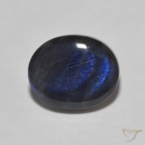 2.25 ct Multicolor Spectrolite Stone, Natural Spectrolite in Oval Cabochon Shape for Sale