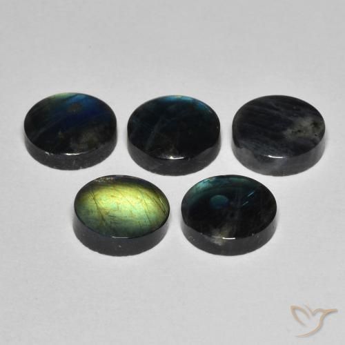 Spectrolite Gemstone in 8 mm (calibrated) Size for Sale, Spectrolite Stone in Multicolor Color