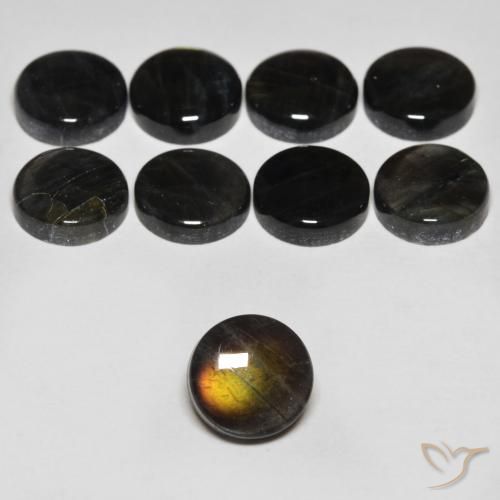 1.79ct Natural Multicolor Spectrolite, Round, Opaque