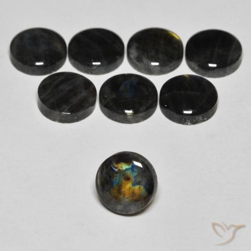 Espectrolita redonda de 2,17 ct, 8 mm de Finlandia, Photo A