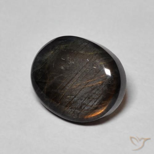 2.29 ct Multicolor Spectrolite Stone, Natural Spectrolite in Oval Cabochon Shape for Sale