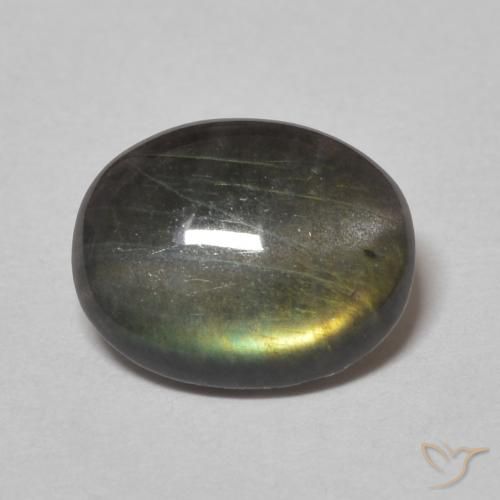 1.37 ct Oval Spectrolite, 9.8 x 7.8 mm From Finland, Photo A