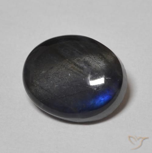 2.09 ct Multicolor Spectrolite Stone, Natural Spectrolite in Oval Cabochon Shape for Sale