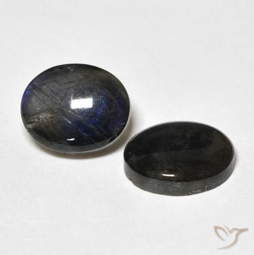 4.16 ctw Multicolor Spectrolite Stones, Natural Spectrolite in Oval Cabochon Shape for Sale