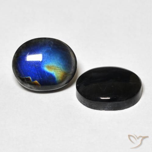 4.50 ctw Multicolor Spectrolite Stones, Natural Spectrolite in Oval Cabochon Shape for Sale