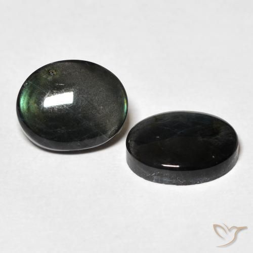 4.30 ctw Multicolor Spectrolite Stones, Natural Spectrolite in Oval Cabochon Shape for Sale