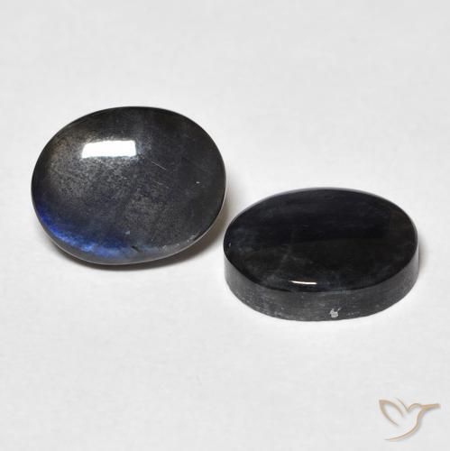 4.48 ctw Multicolor Spectrolite Stones, Natural Spectrolite in Oval Cabochon Shape for Sale