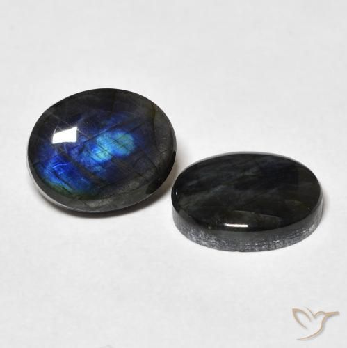 4.42 ctw Multicolor Spectrolite Stones, Natural Spectrolite in Oval Cabochon Shape for Sale