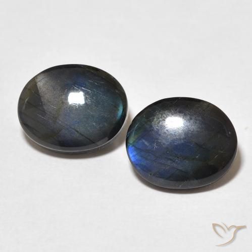 4.58 ct Oval Spectrolite, 10.1 x 8.2 mm From Finland, Photo A