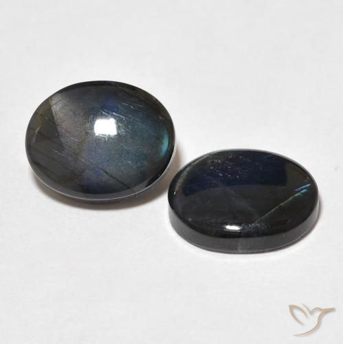 4.58 ctw Multicolor Spectrolite Stones, Natural Spectrolite in Oval Cabochon Shape for Sale