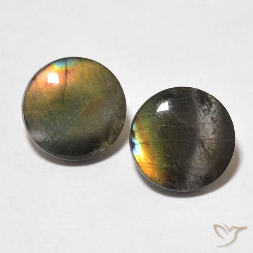 2.71 ct Round Spectrolite, 8.1 mm From Finland, Photo A