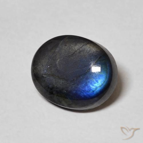 2.28 ct Multicolor Spectrolite Stone, Natural Spectrolite in Oval Cabochon Shape for Sale