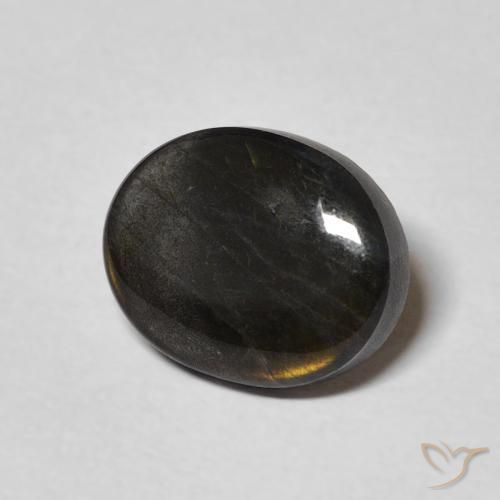 2.19 ct Multicolor Spectrolite Stone, Natural Spectrolite in Oval Cabochon Shape for Sale