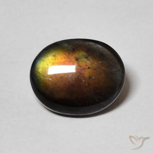 Spettrolite 10,2 x 8,2mm multicolore Ovale cabochon dalla Finlandia, peso di 2,17 ct, gemma naturale non trattati in purezza Opaque, 1 pezzo Spettrolite - Colore: Multicolore, durezza Mohs di 6 - 6,5, Photo A
