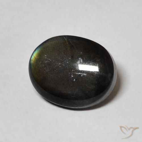 2.17 ct Multicolor Spectrolite Stone, Natural Spectrolite in Oval Cabochon Shape for Sale