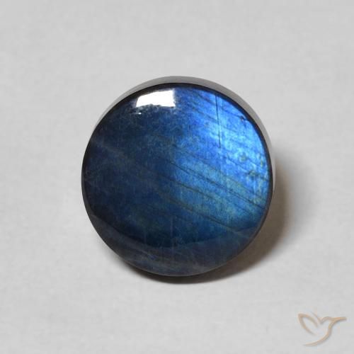 2.34 ct Round Spectrolite, 9 mm From Finland, Photo A