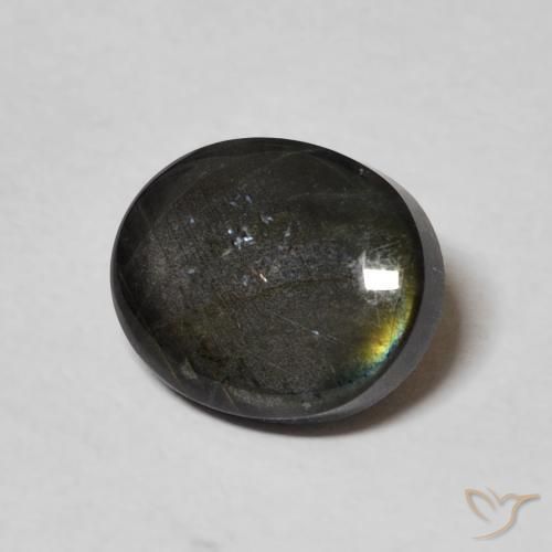 2.15 ct Multicolor Spectrolite Stone, Natural Spectrolite in Oval Cabochon Shape for Sale