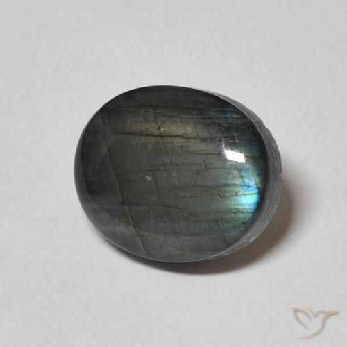 2.25 ct Multicolor Spectrolite Stone, Natural Spectrolite in Oval Cabochon Shape for Sale