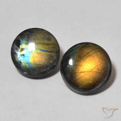 3.11 ct Round Spectrolite, 8.2 mm From Finland, Photo A