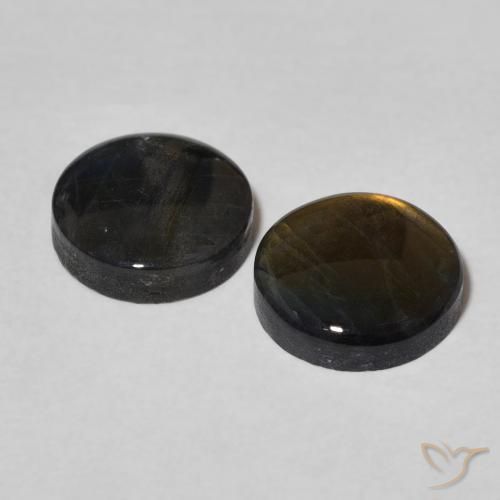 Spectrolite Gemstones in 8 mm (calibrated) Size for Sale, Spectrolite Stones in Multicolor Color