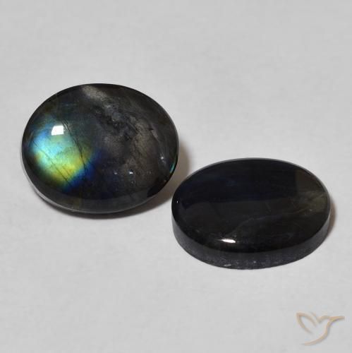 4.30 ctw Multicolor Spectrolite Stones, Natural Spectrolite in Oval Cabochon Shape for Sale