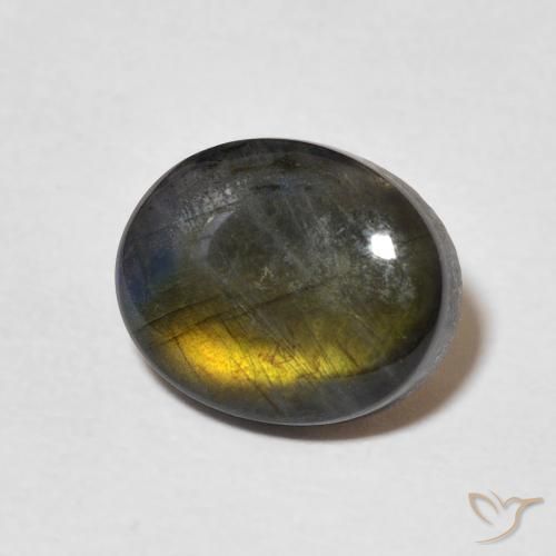 2.26 ct Multicolor Spectrolite Stone, Natural Spectrolite in Oval Cabochon Shape for Sale