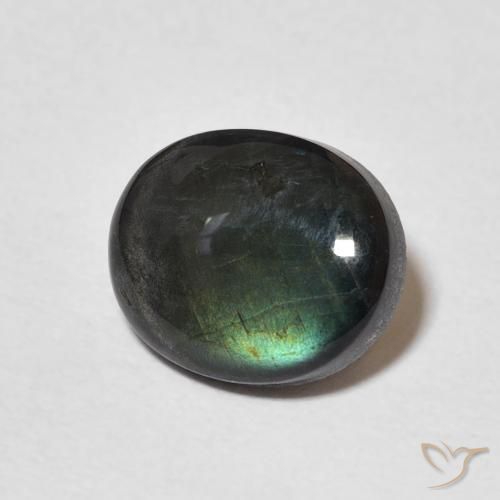 2.00 ct Multicolor Spectrolite Stone, Natural Spectrolite in Oval Cabochon Shape for Sale