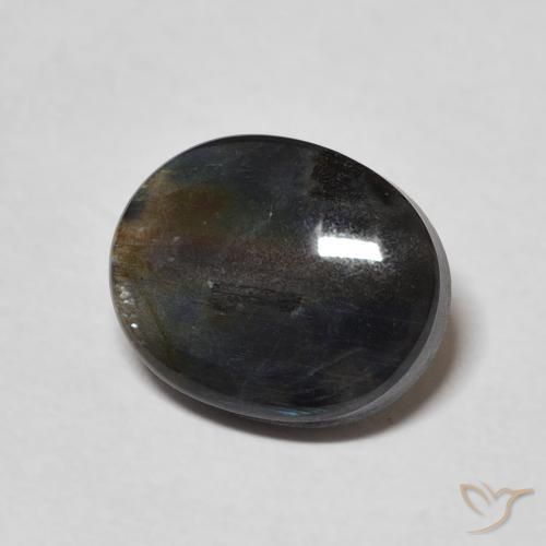 2.09 ct Multicolor Spectrolite Stone, Natural Spectrolite in Oval Cabochon Shape for Sale