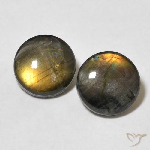 3.16 ct Round Spectrolite, 8.2 mm From Finland, Photo A
