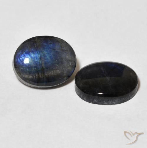 4.39 ctw Multicolor Spectrolite Stones, Natural Spectrolite in Oval Cabochon Shape for Sale