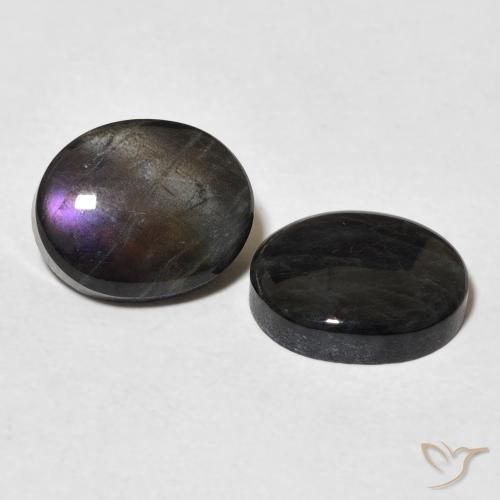 4.55 ctw Multicolor Spectrolite Stones, Natural Spectrolite in Oval Cabochon Shape for Sale