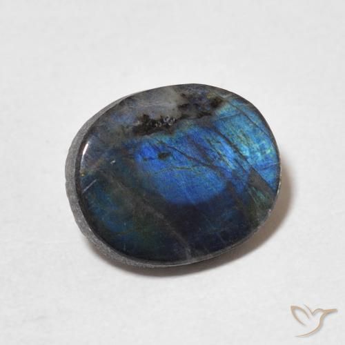 2.05 ct Multicolor Spectrolite Stone, Natural Spectrolite in Oval Cabochon Shape for Sale