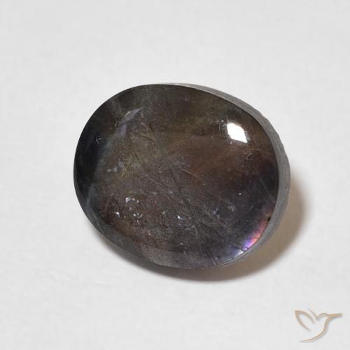 2.02 ct Multicolor Spectrolite Stone, Natural Spectrolite in Oval Cabochon Shape for Sale